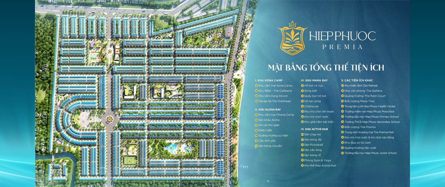Mặt bằng tổng thể quy hoạch 1/500 Hiệp Phước Premia
