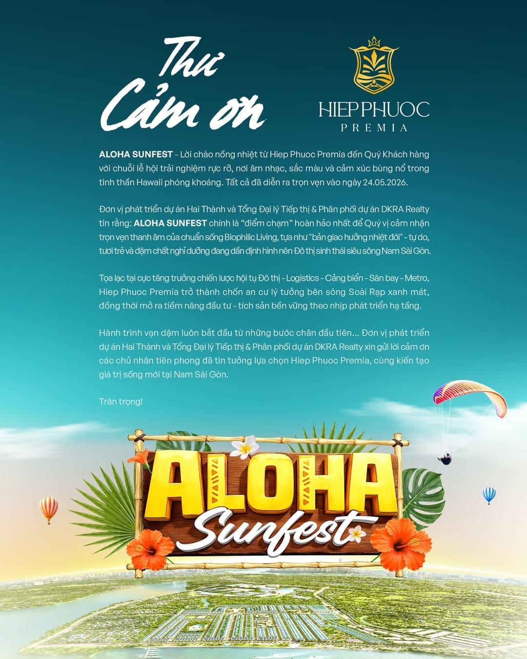 Toàn cảnh không khí lễ hội Aloha Sunfest tại dự án Hiệp Phước Premia