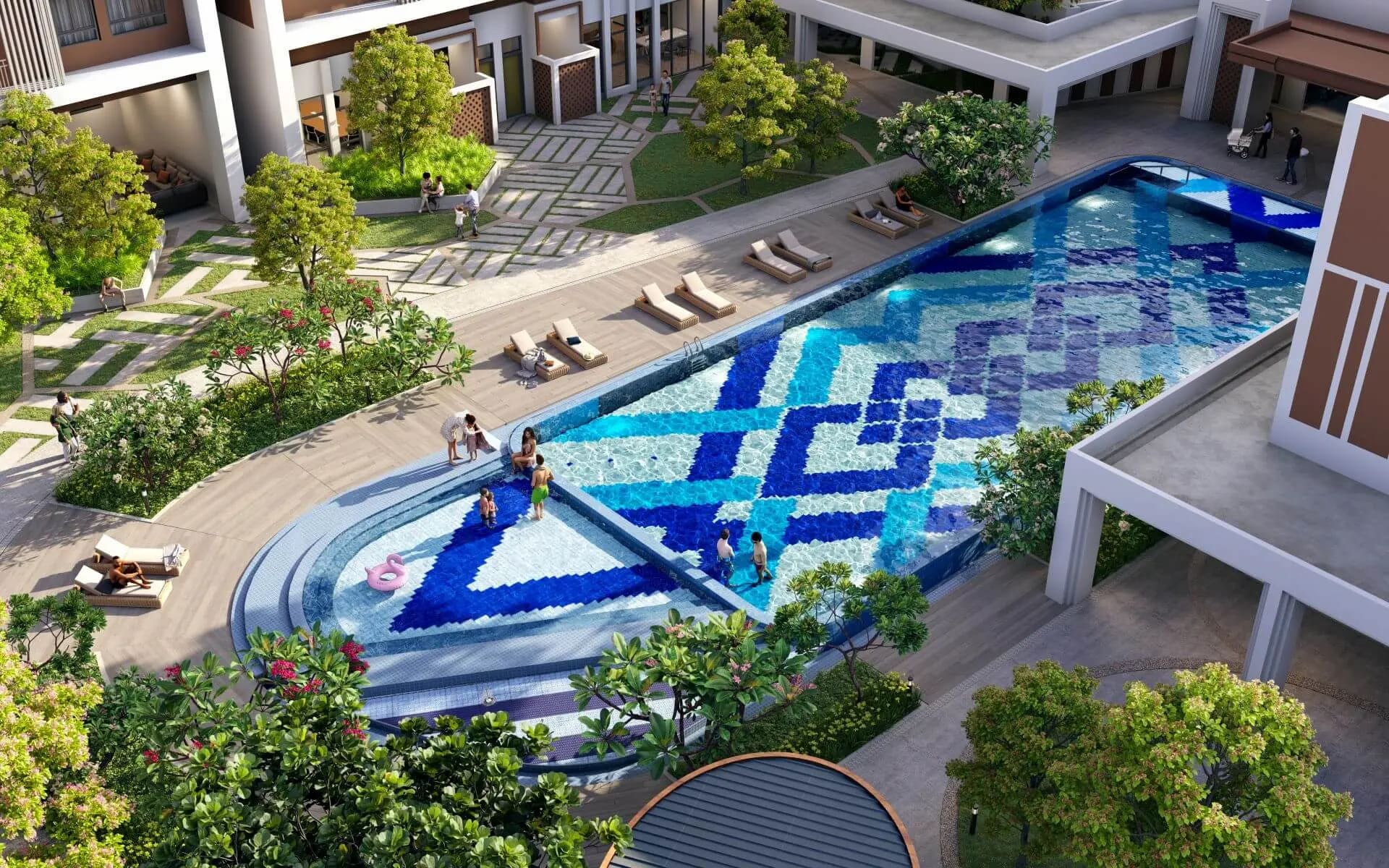Hồ bơi tại dự án căn hộ The Westique Residences
