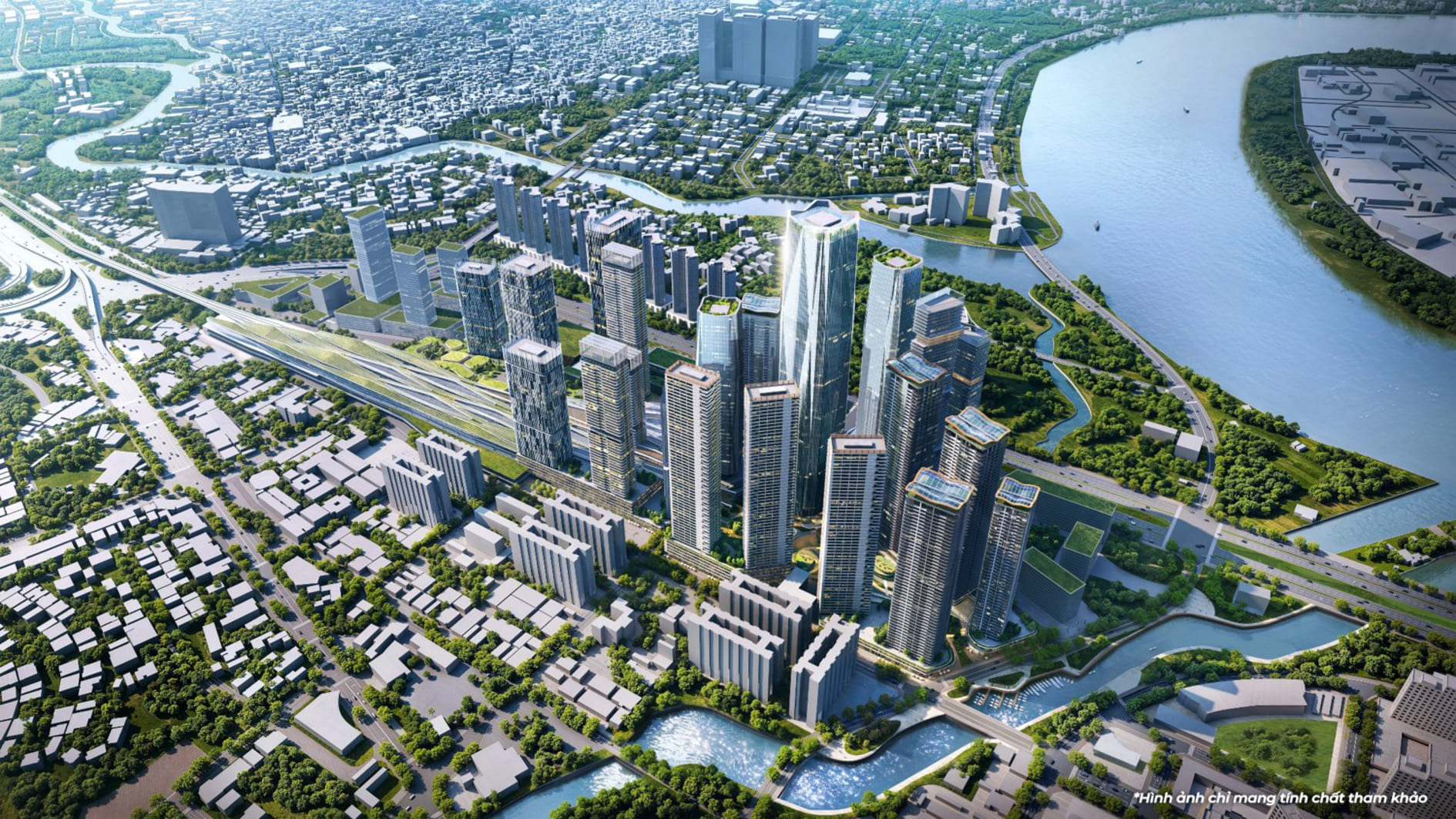 Phối cảnh tổng thể siêu tổ hợp The Megapolis Thủ Thiêm