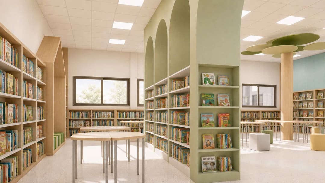 Khuôn viên và sân thể thao đa năng tại trường tiểu học Tân Tập