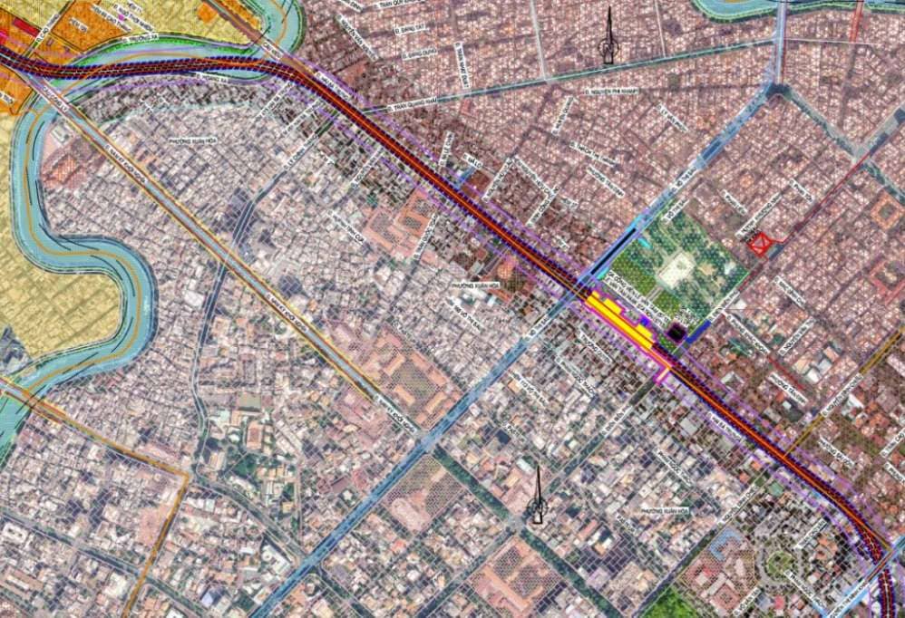 Mô hình tổng thể không gian kiến trúc và cảnh quan đô thị quanh tuyến Metro số 4